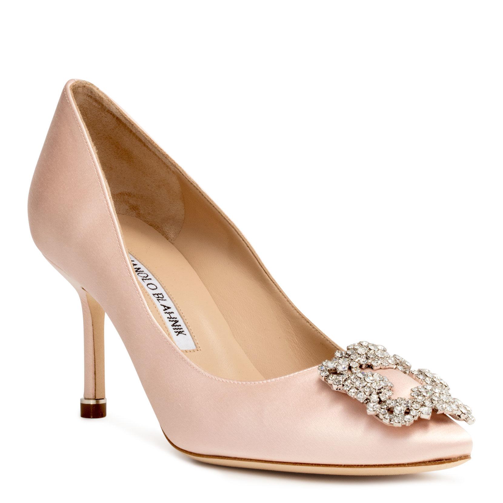 blush satin shoes