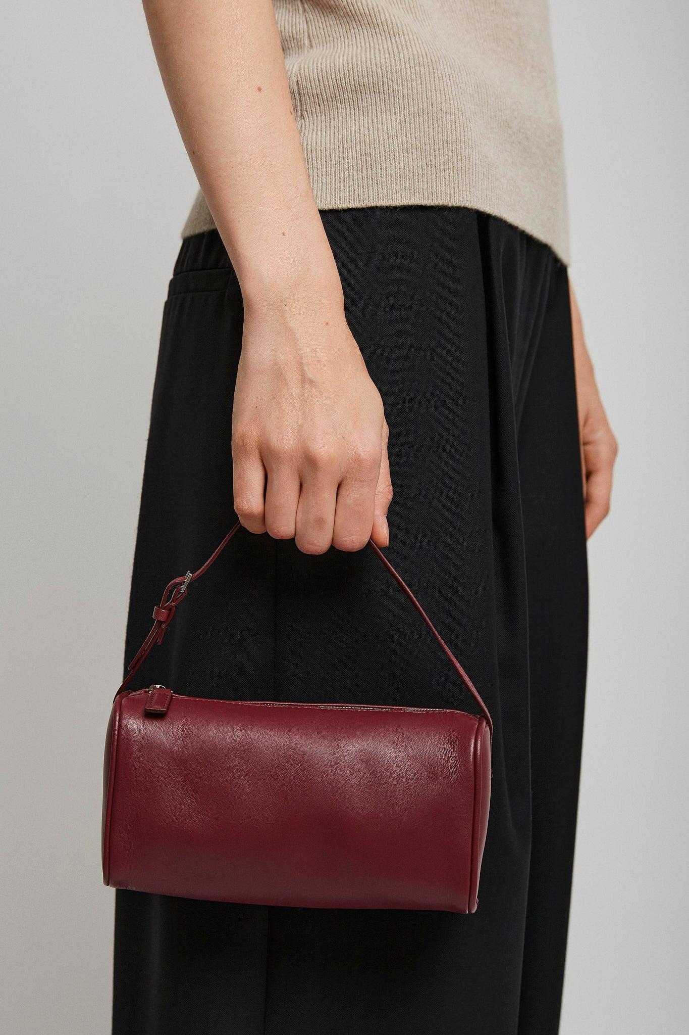 The Row 90's Burgundy Leather Bag in Purple | Lyst