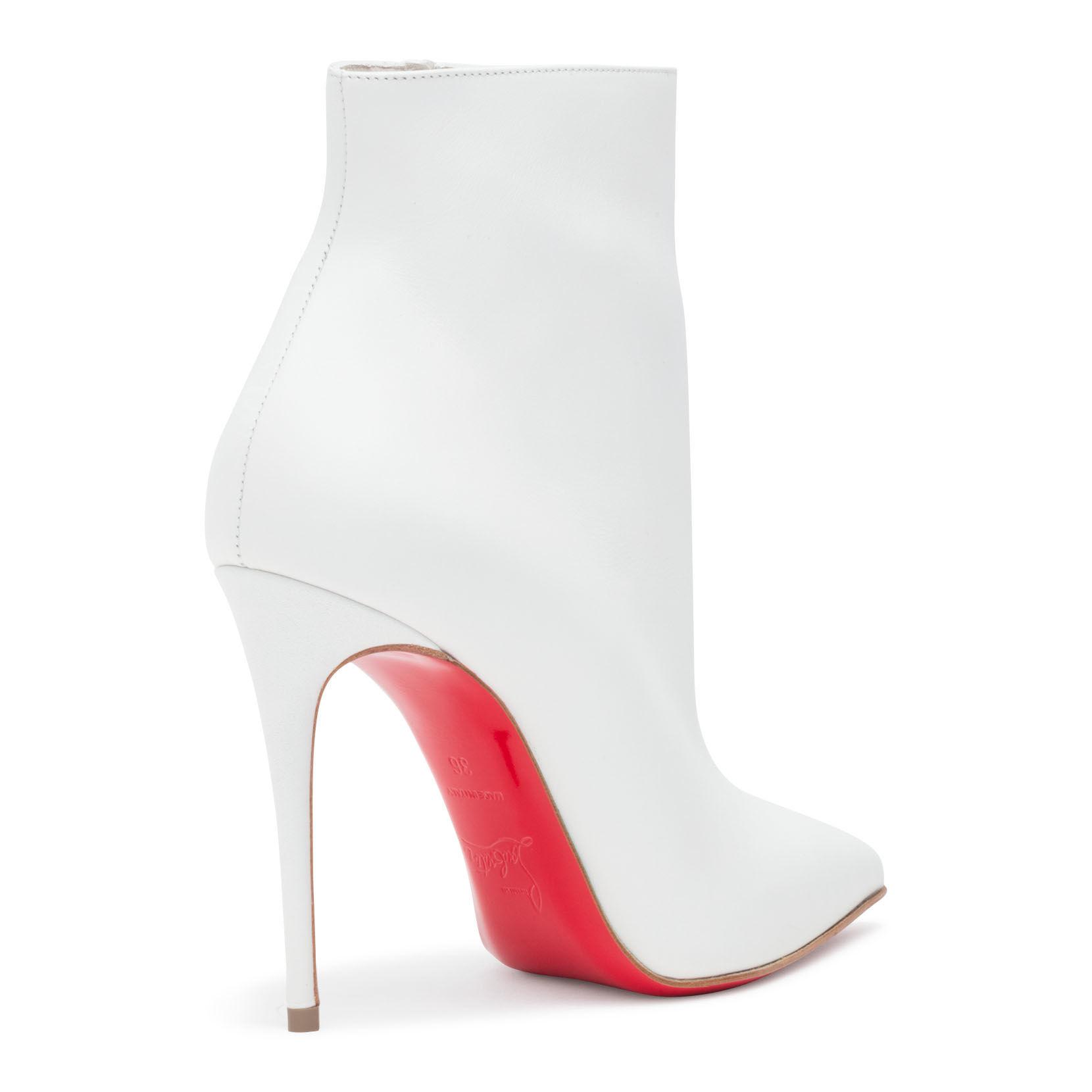 white louboutin booties