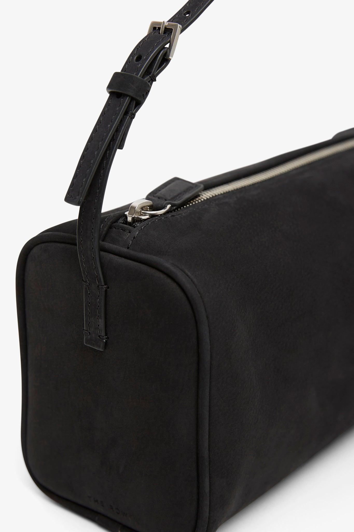 NEW★大人気★THE ROW/ザロウ 90's black nubuck leather bag THE ROW Nubuck 90's Bag Black 1535677 | FASHIONPHILE