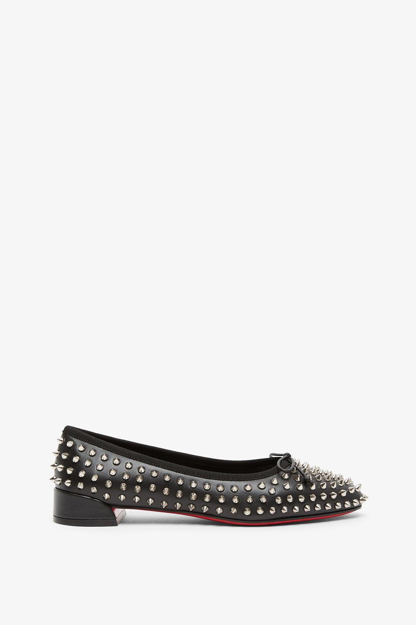Christian Louboutin Sweetie Jane Spiked Leather Ballerinas