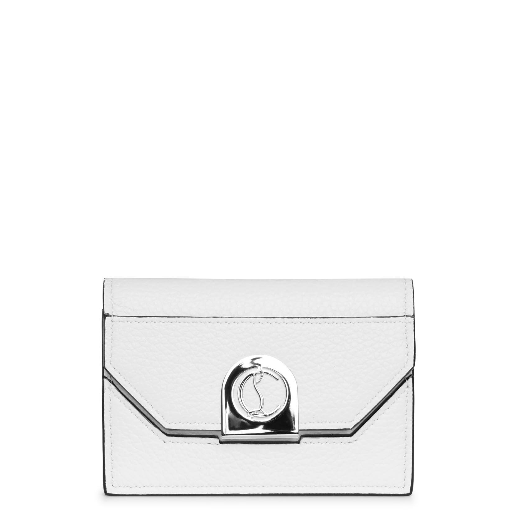 Christian Louboutin Leather Elisa Chain Cardholder White And 