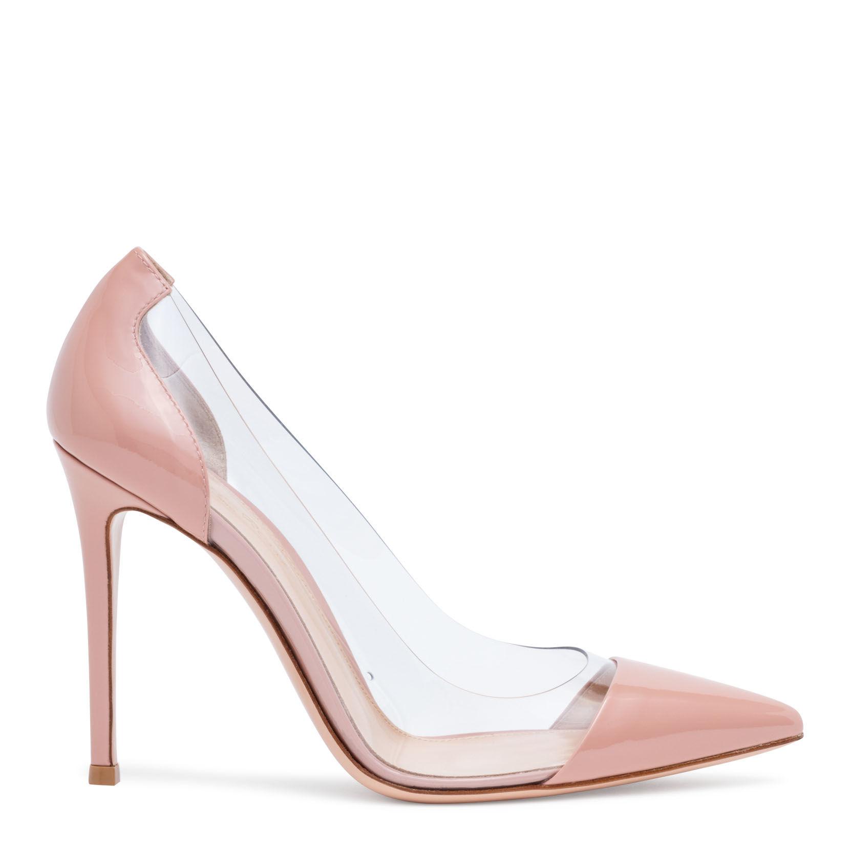 Gianvito Rossi Plexi 105 Dusty Pink Patent Leather Pumps - Lyst