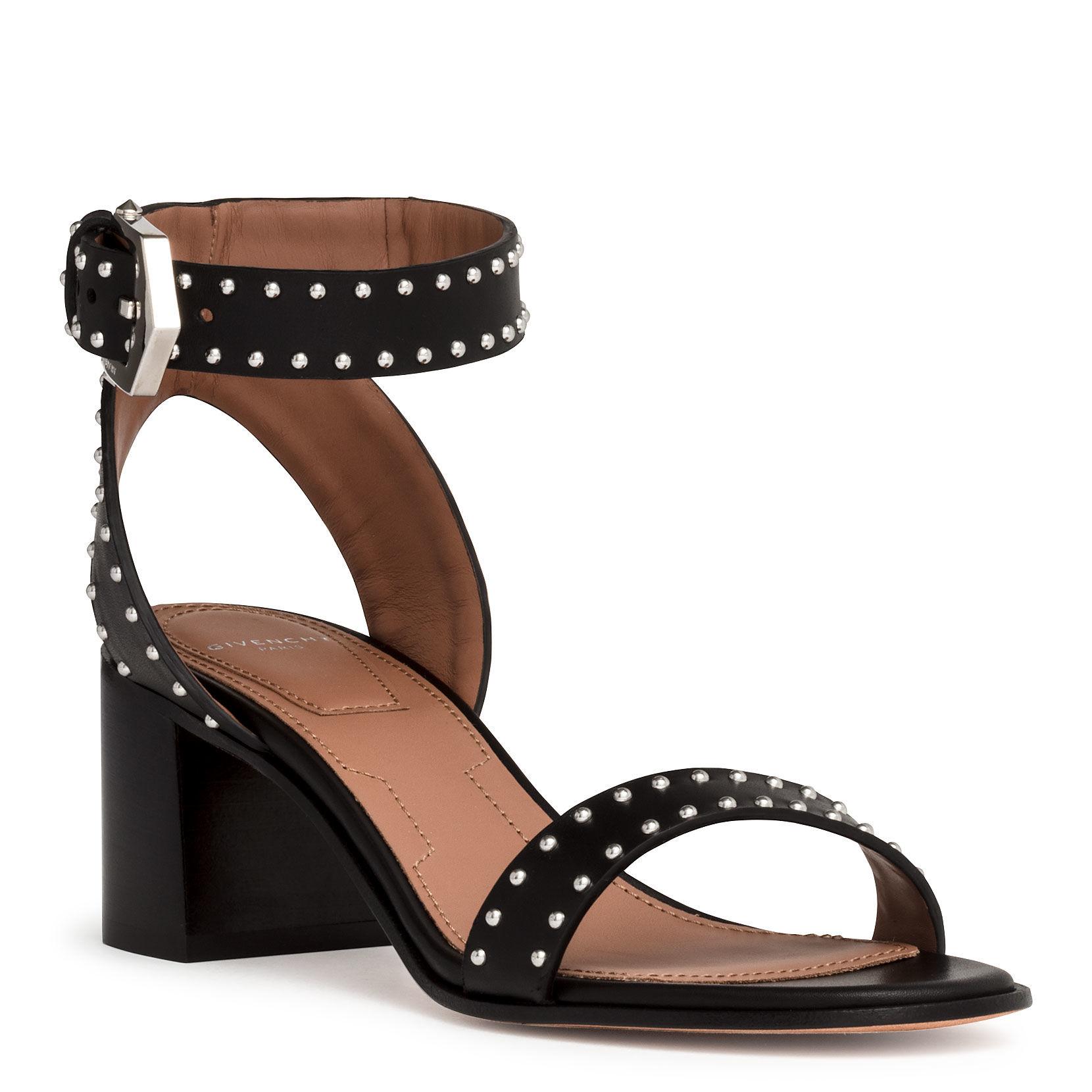 Givenchy Studded Leather Ankle-strap Sandals in Black - Save 14% - Lyst