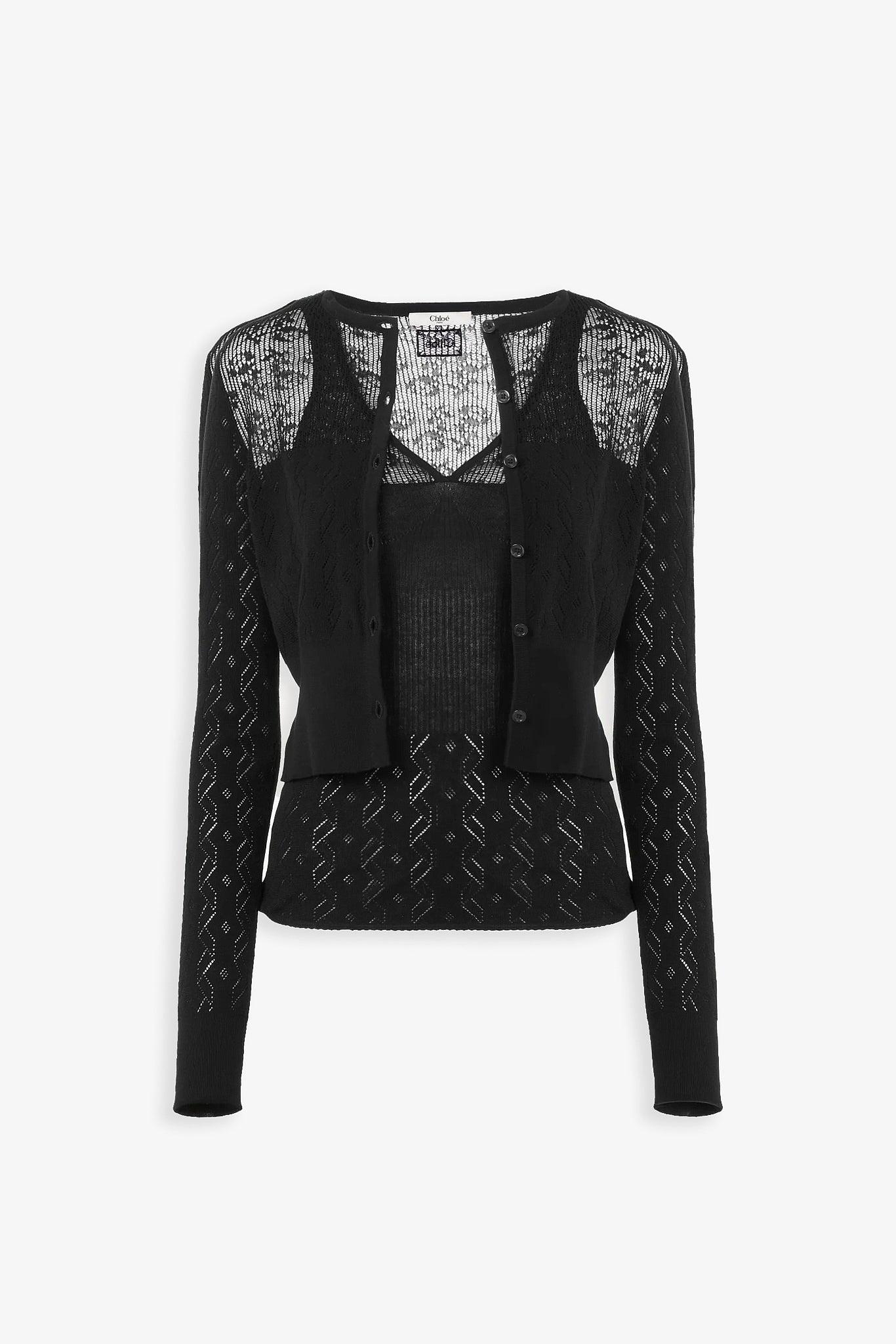 新品未着用MARNO Chloe knit tops black Chloe knit tops – MARNO