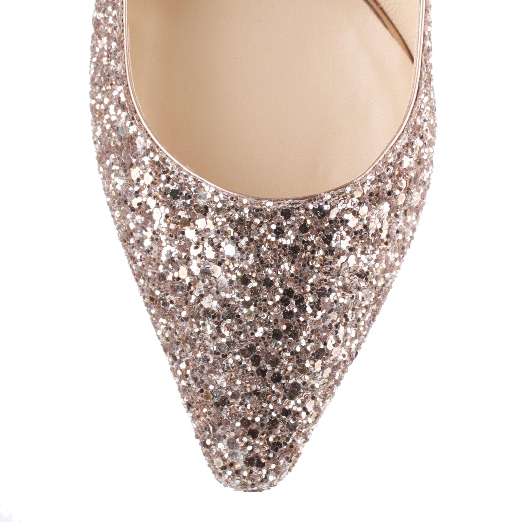 Jimmy Choo Leather Romy 60 Ballet Pink Glitter Pumps Lyst