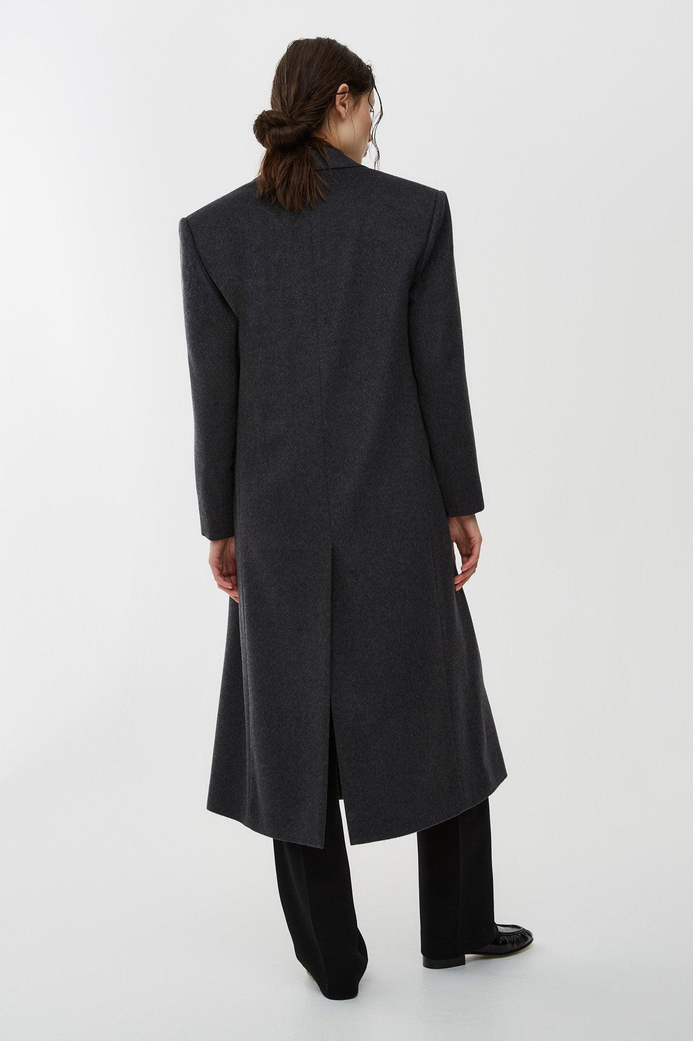 【関税込み】the row HARISI' COAT Harisi cashmere coat in grey - The Row | Mytheresa