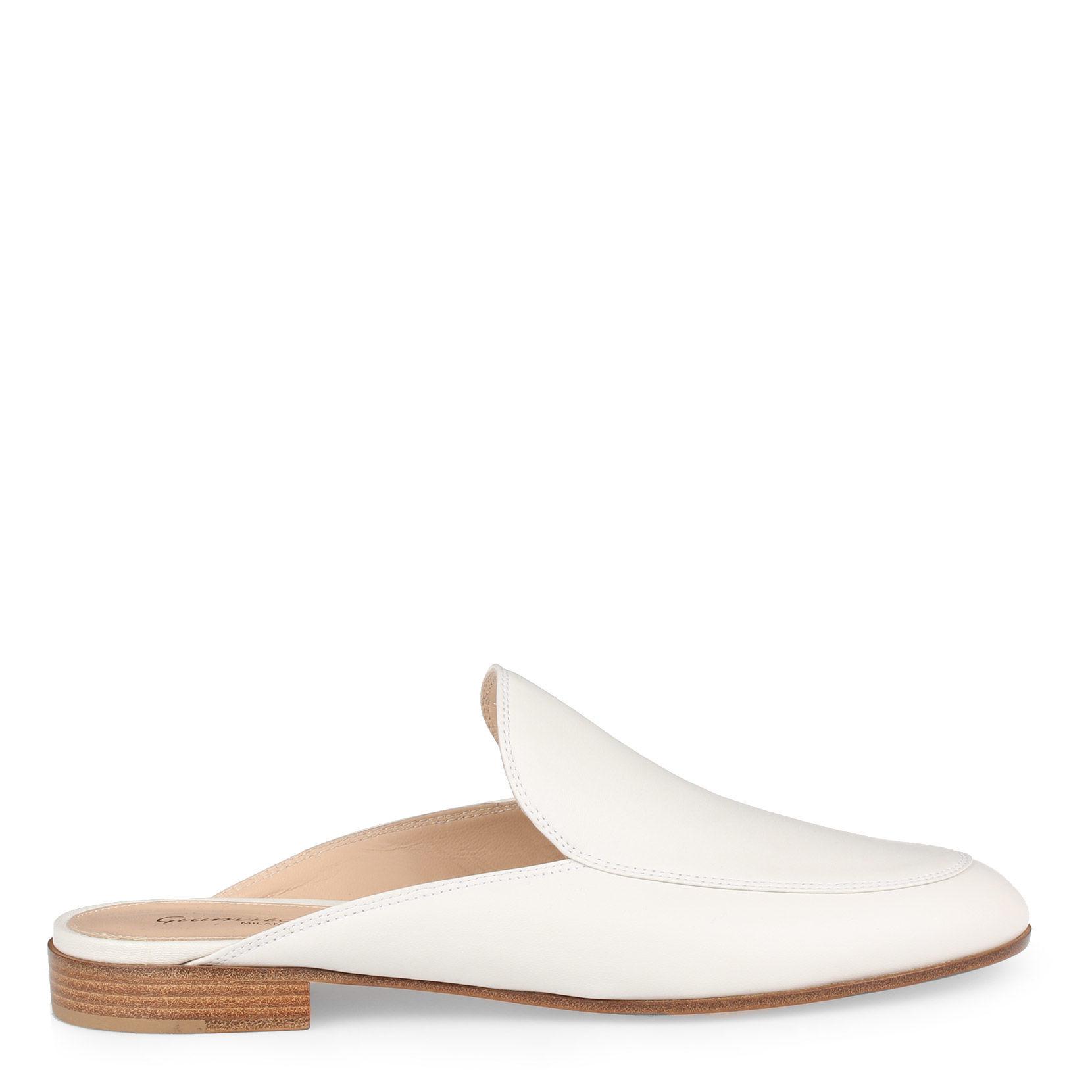 Gianvito Rossi Palau White Leather Loafer - Lyst