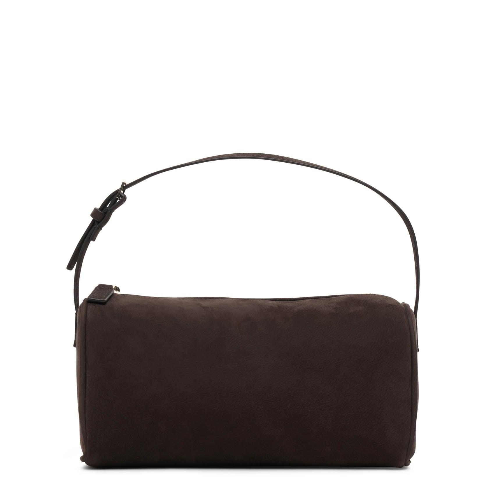 The Row 90's Brown Nubuck Bag in Black | Lyst