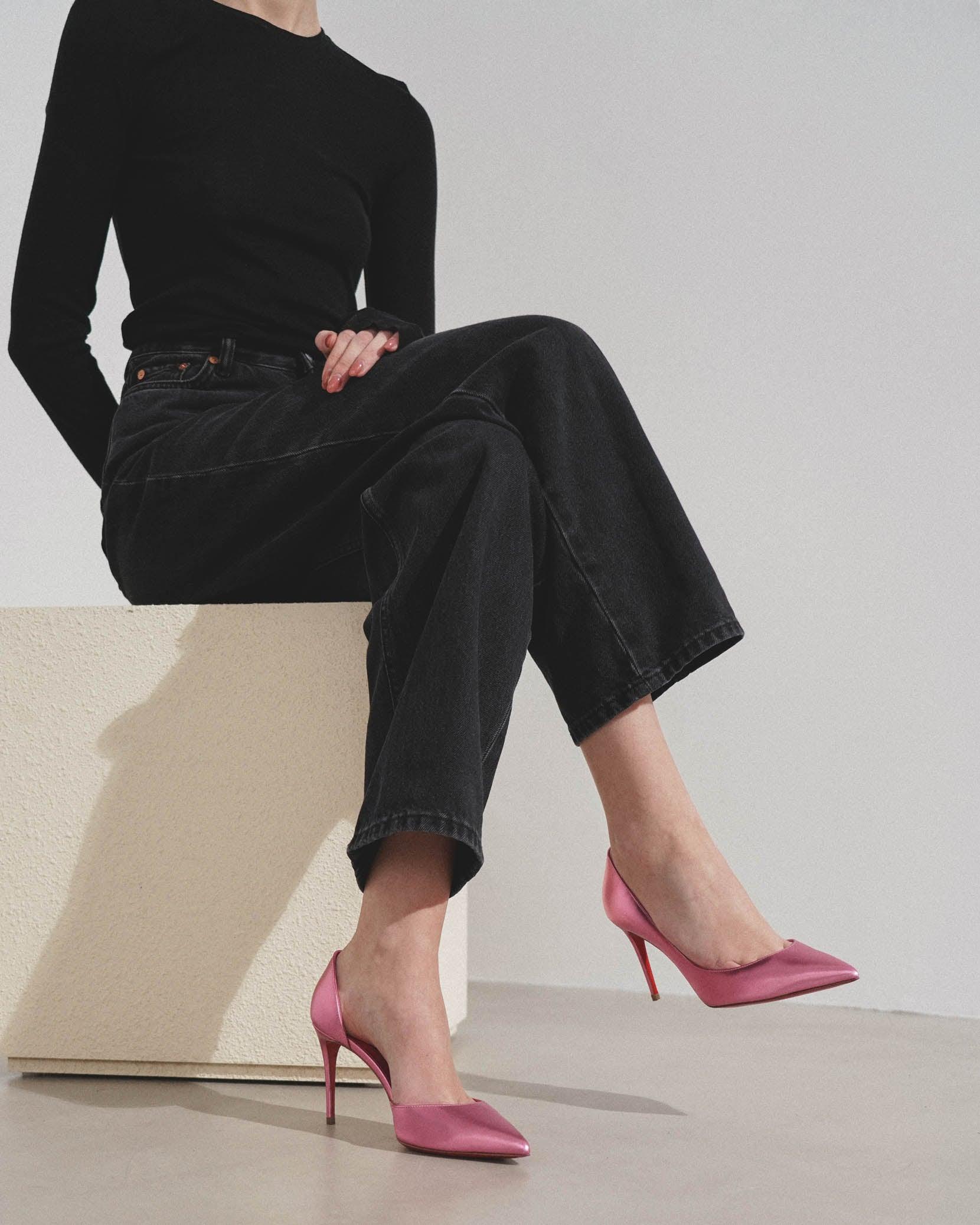 Christian Louboutin Iriza 85 Pink Metallic Pumps Lyst