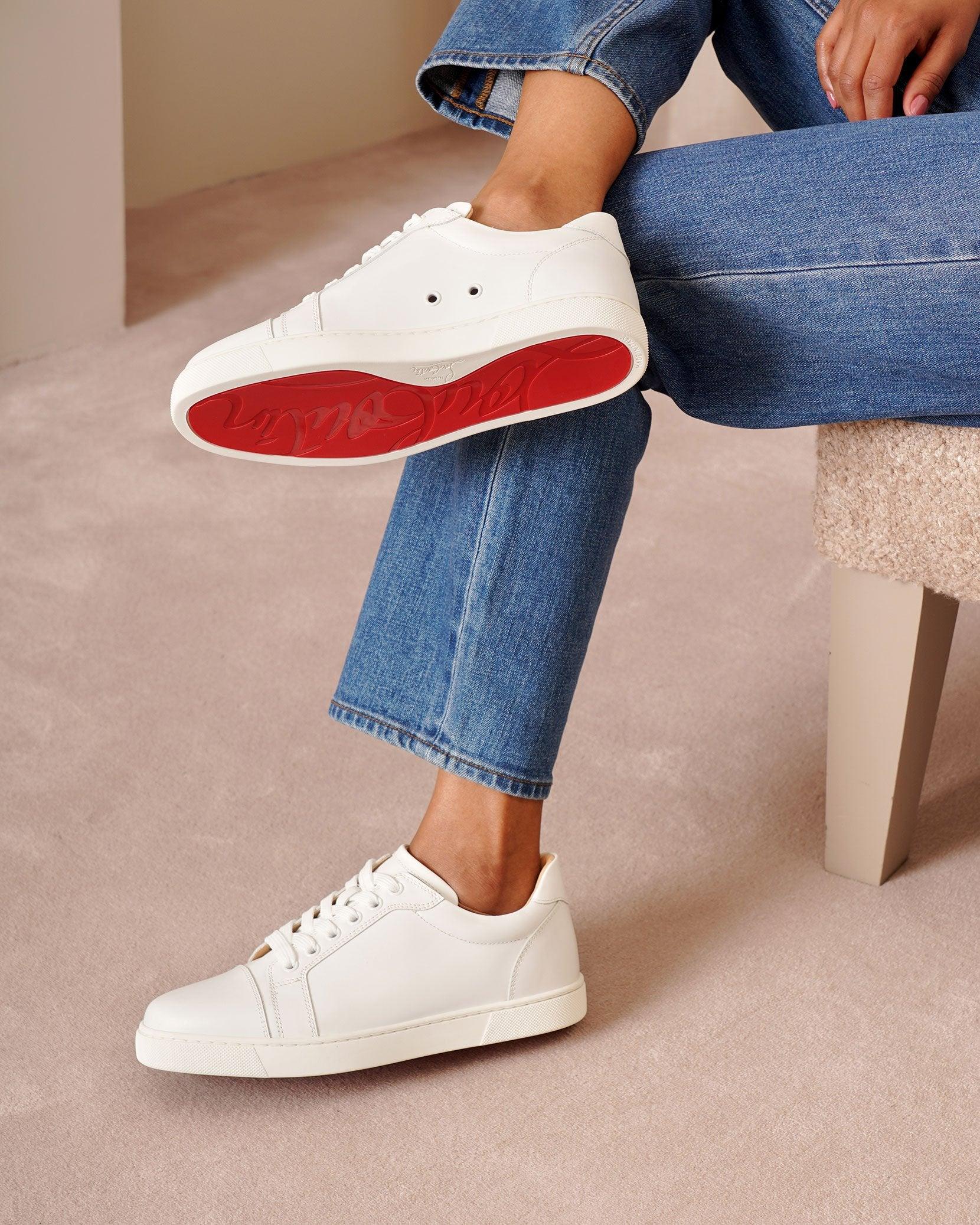 Christian Louboutin Vieira White Leather Sneakers | Lyst