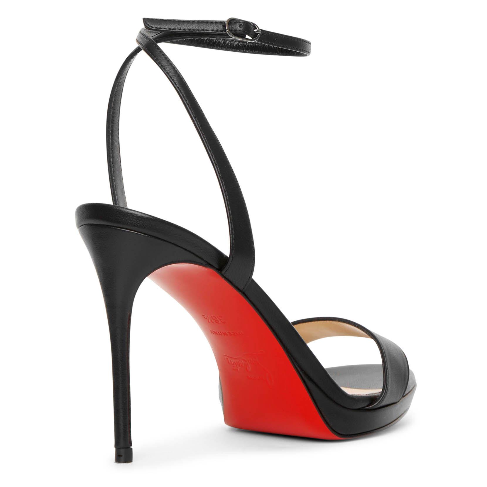 Shop Christian Louboutin Loubi Queen 100 Leather Sandals