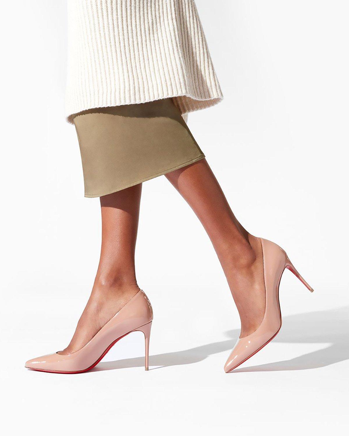 Christian Louboutin Nude 6248 Pigalle 85 Patent Calf 35.5 in Beige (Natural) - 34% - Lyst
