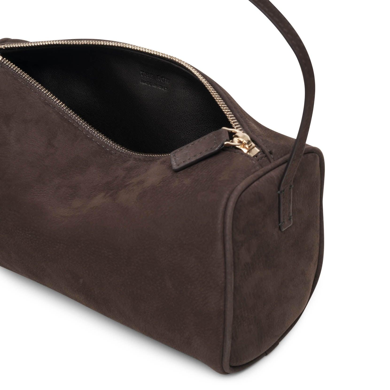 The Row 90's Brown Nubuck Bag in Black | Lyst