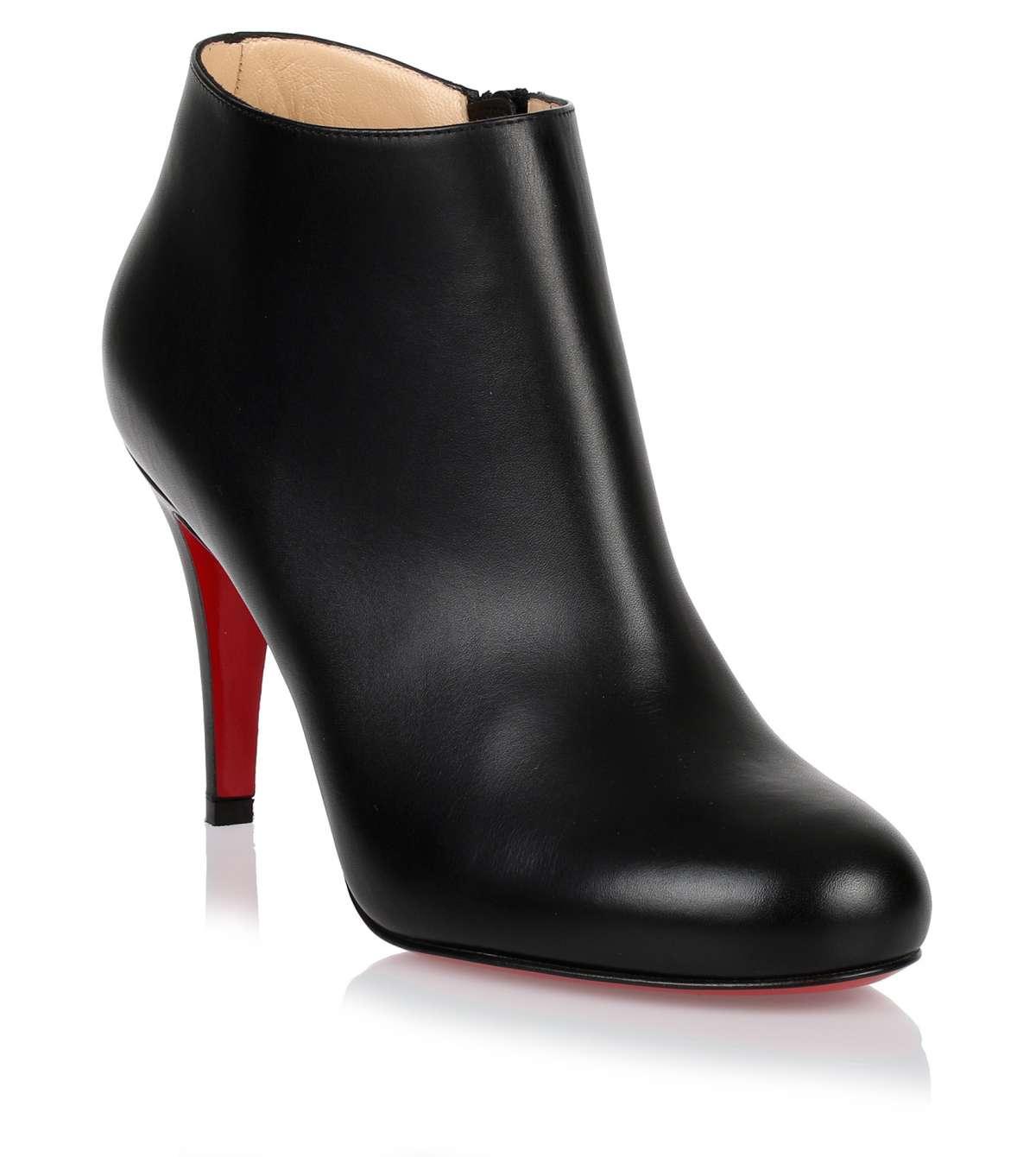 Christian Louboutin Belle 85 Black Leather Ankle Boot Us - Lyst
