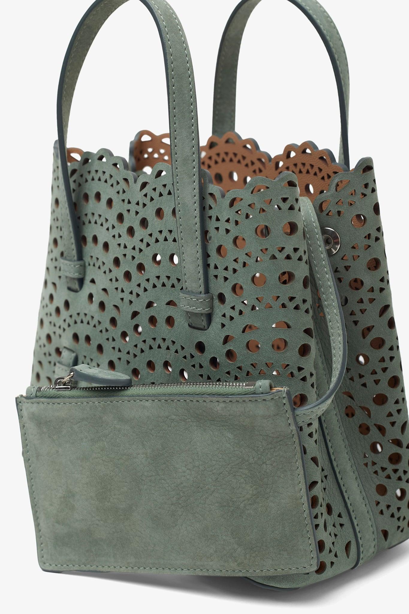 Alaïa Mina 20 Vienne Vague Green Tote Bag | Lyst UK