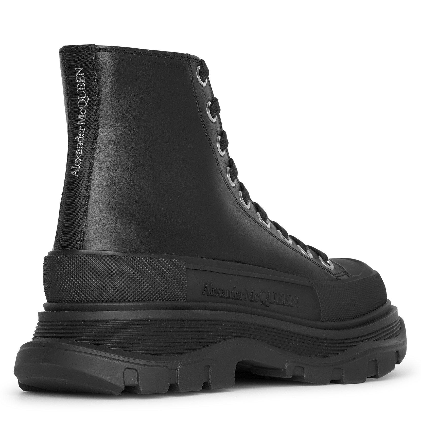alexander mcqueen tread slick glitter high top boots