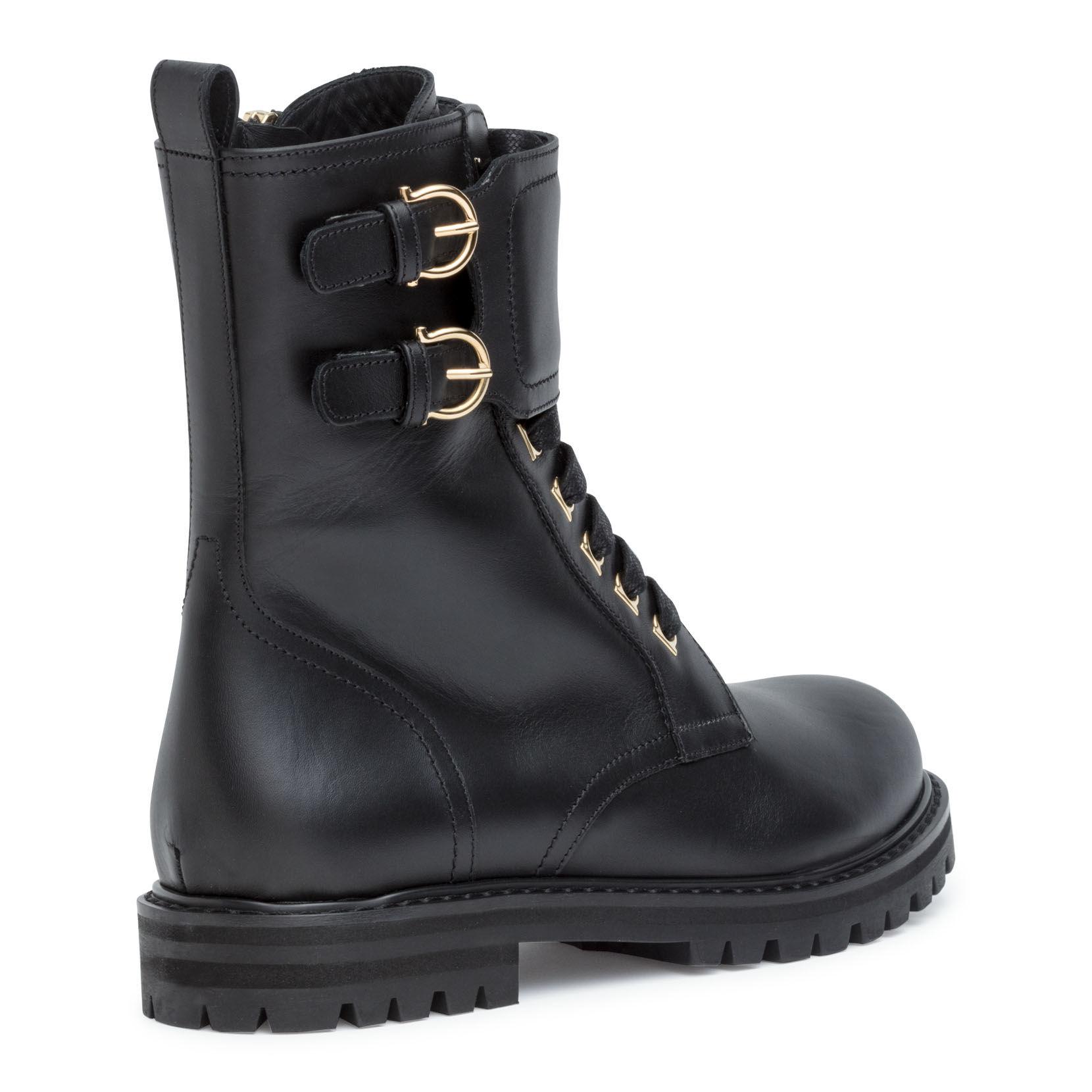 ferragamo combat boots