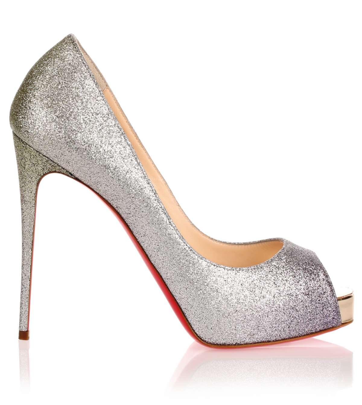 kabine Implement Zoom ind Christian Louboutin Leather New Very Prive 120 Glitter Pump Us in Metallic  - Lyst