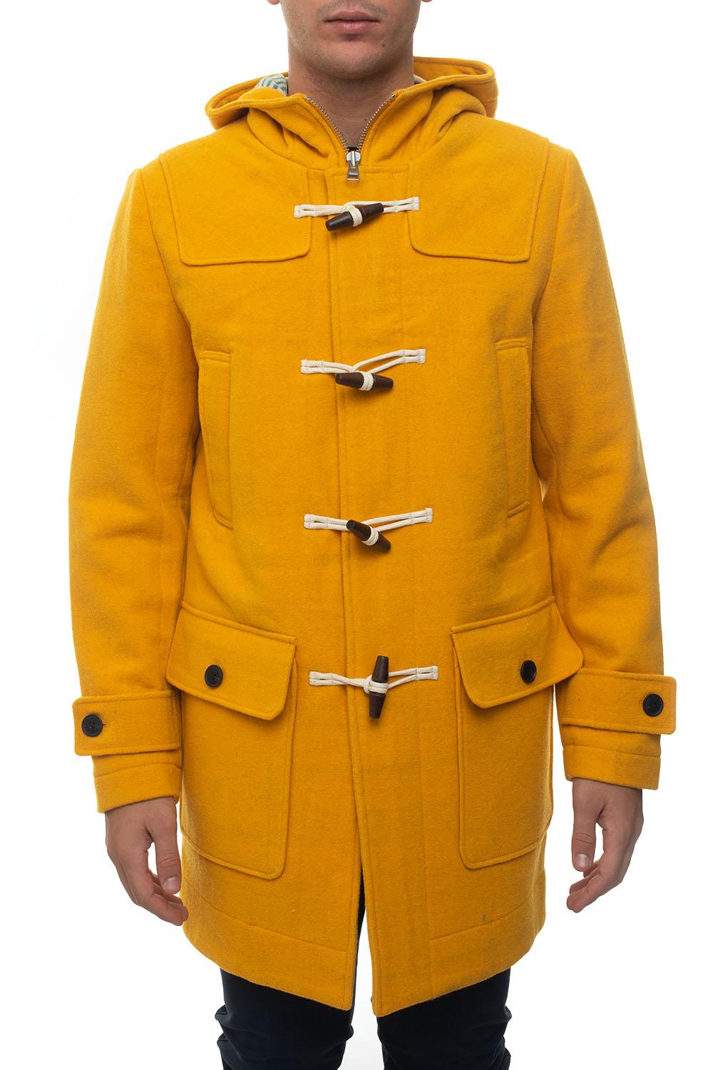 GANT Duffle Coat With Frog Fastening Yellow Wool for Men - Lyst