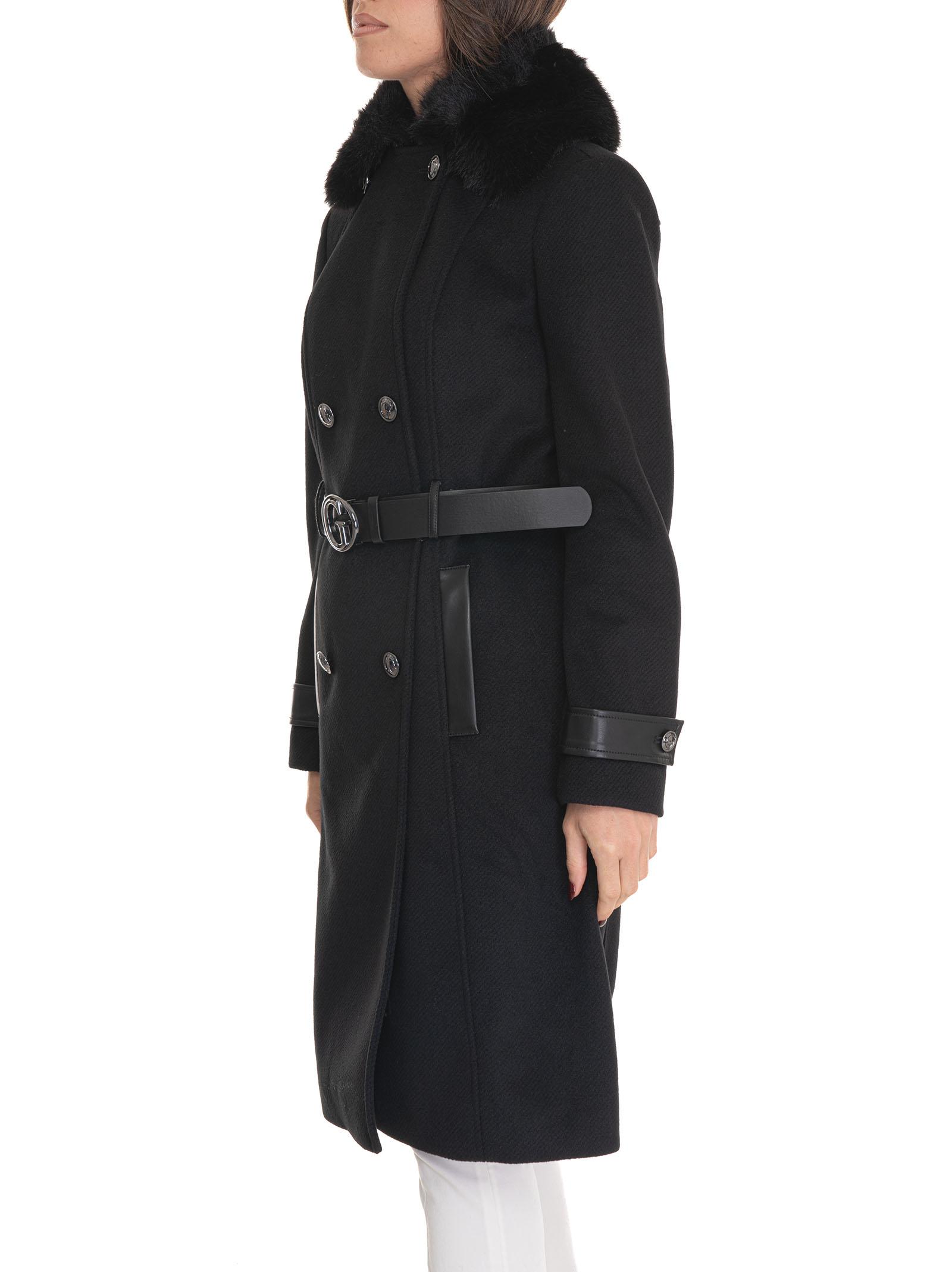 Cappotto doppio-petto Amelia di Guess in Nero Lyst