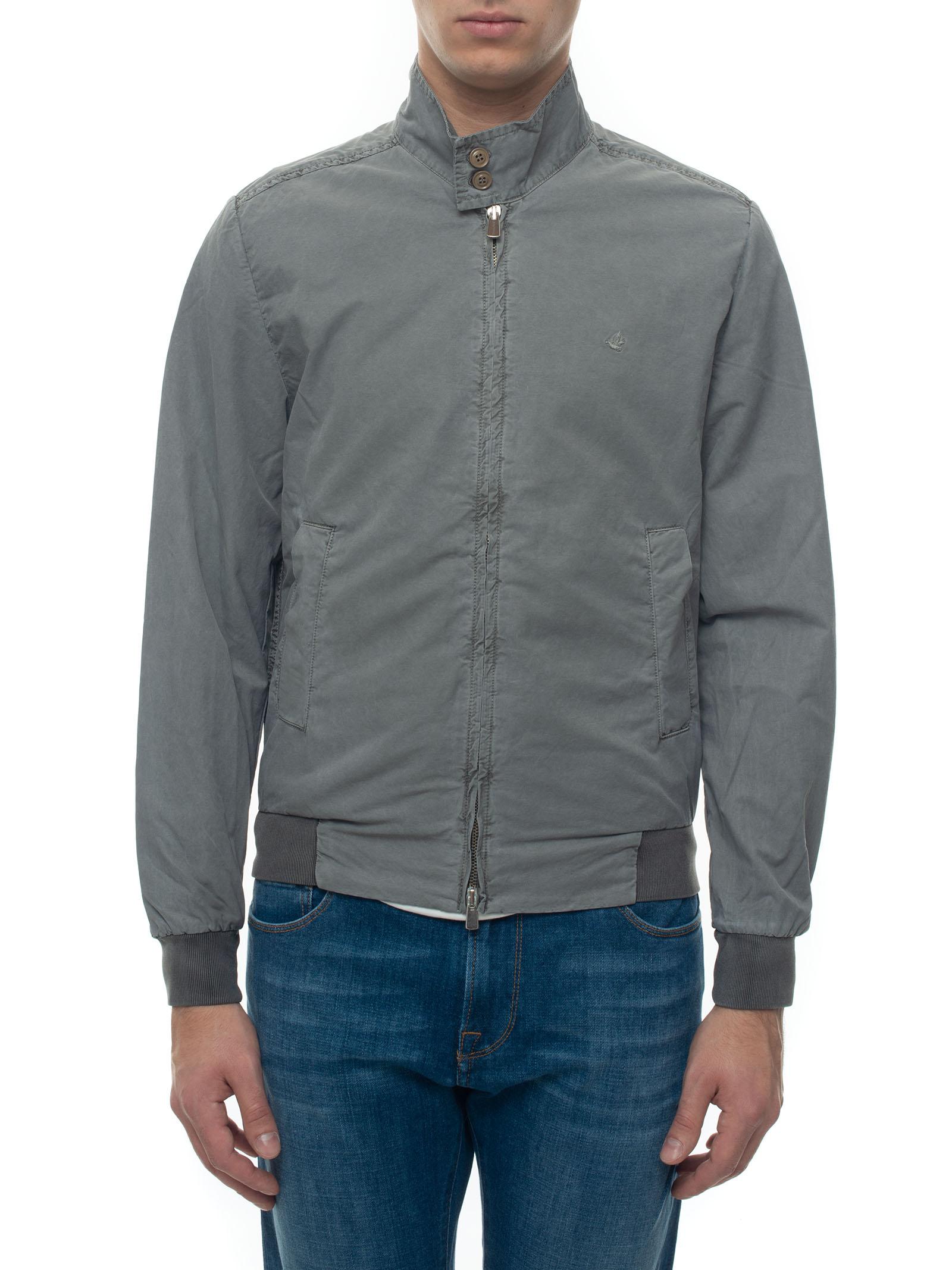 grey cotton bomber jacket