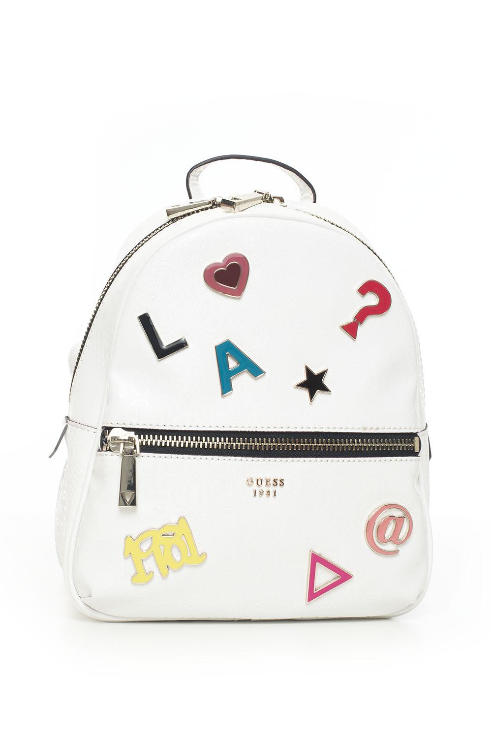 guess white backpack