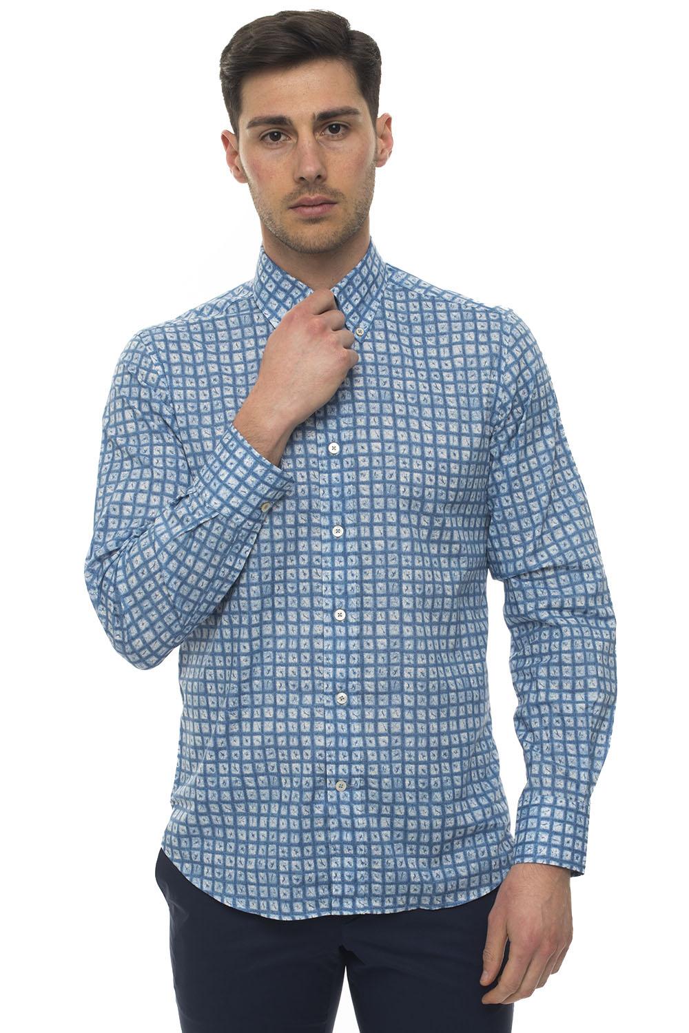 Canali Casual Shirt Sky Blue Cotton for Men - Lyst