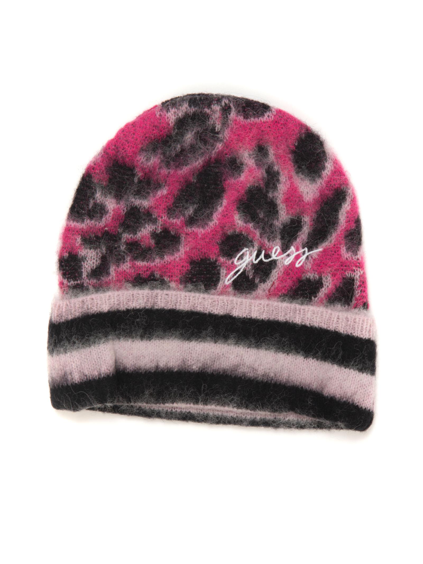 Cappello Fucsia-nero Lana di Guess | Lyst
