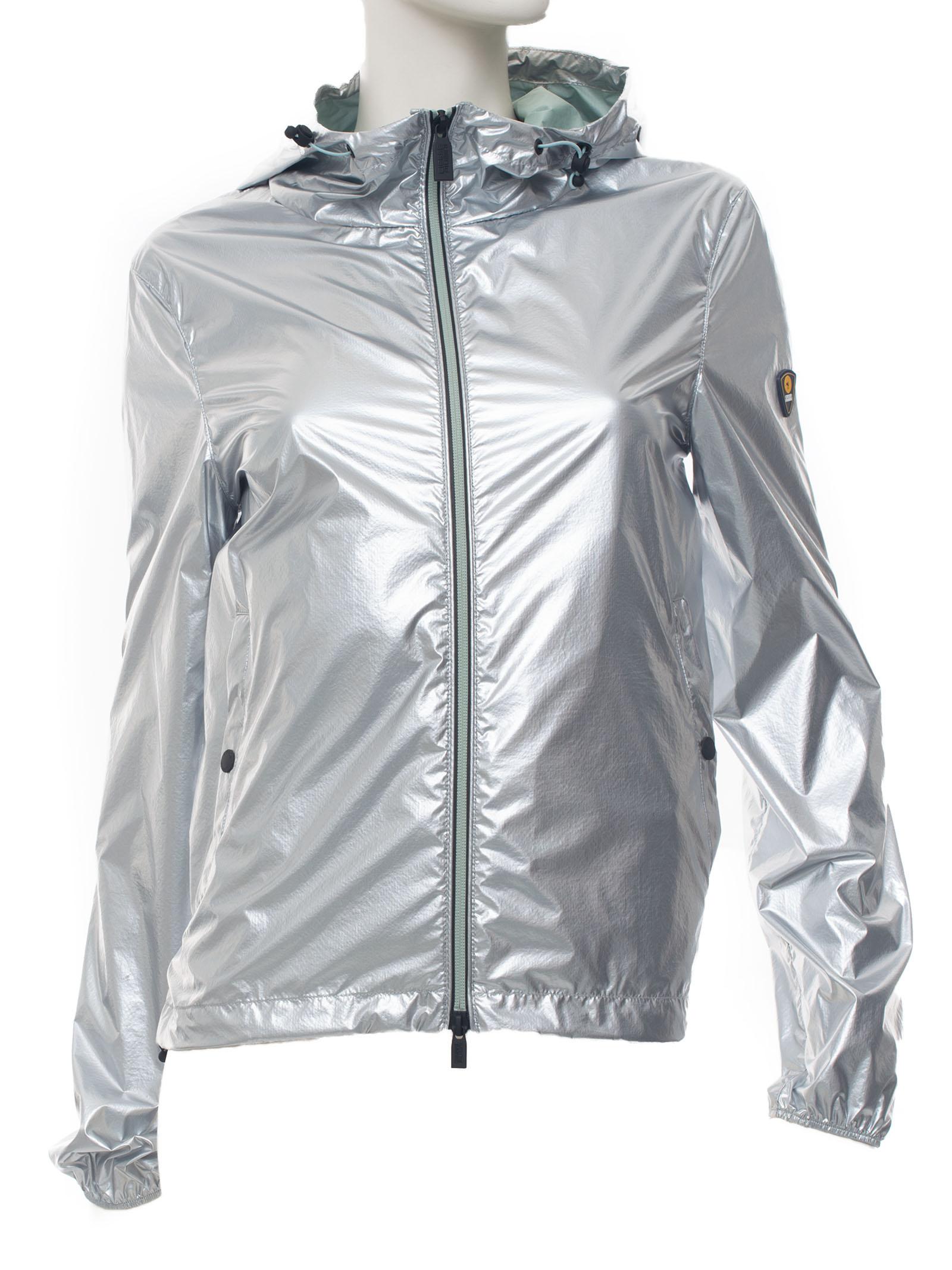 silver windbreaker