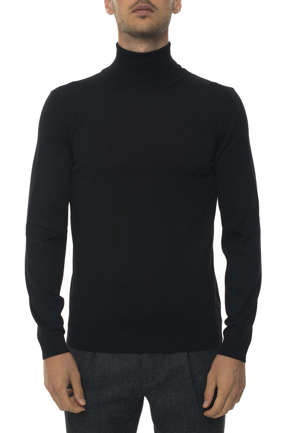 BOSS by Hugo Boss Turtleneck Pullover Black Wool for Men - Lyst