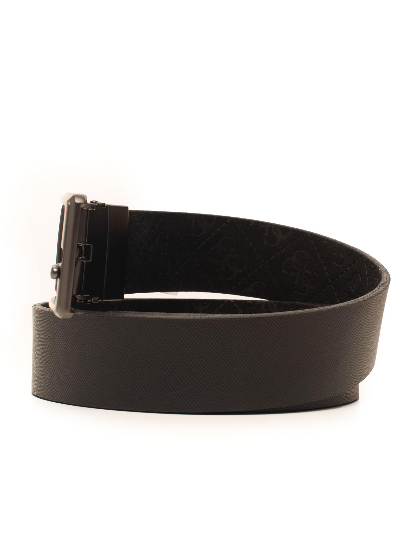 Guess Leather Belt Black Leather for Men - Lyst