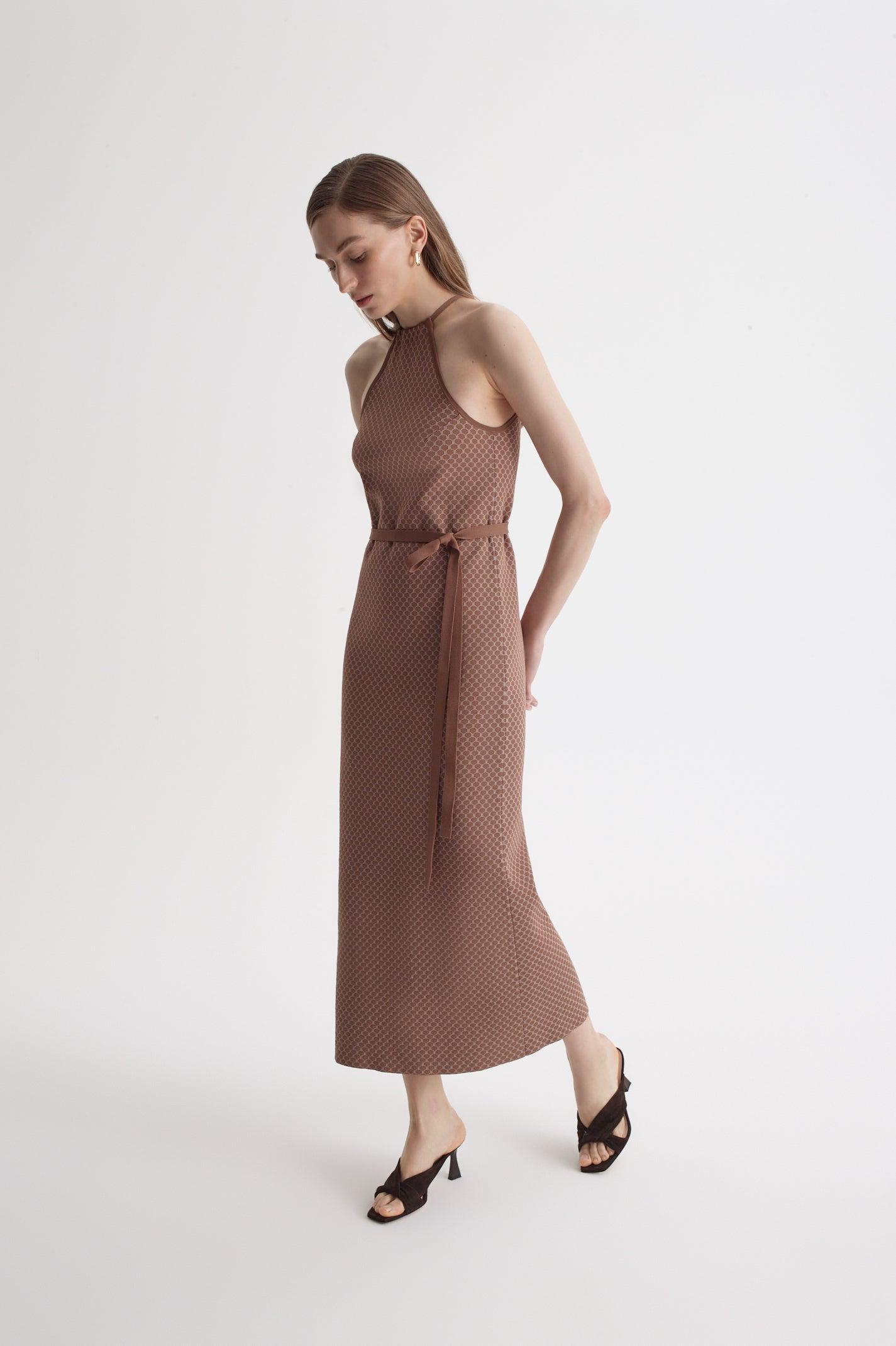 Scanlan Theodore Crepe Knit Jacquard Dress | Lyst Scanlan Theodore Crepe Knit Jacquard Dress | Lyst