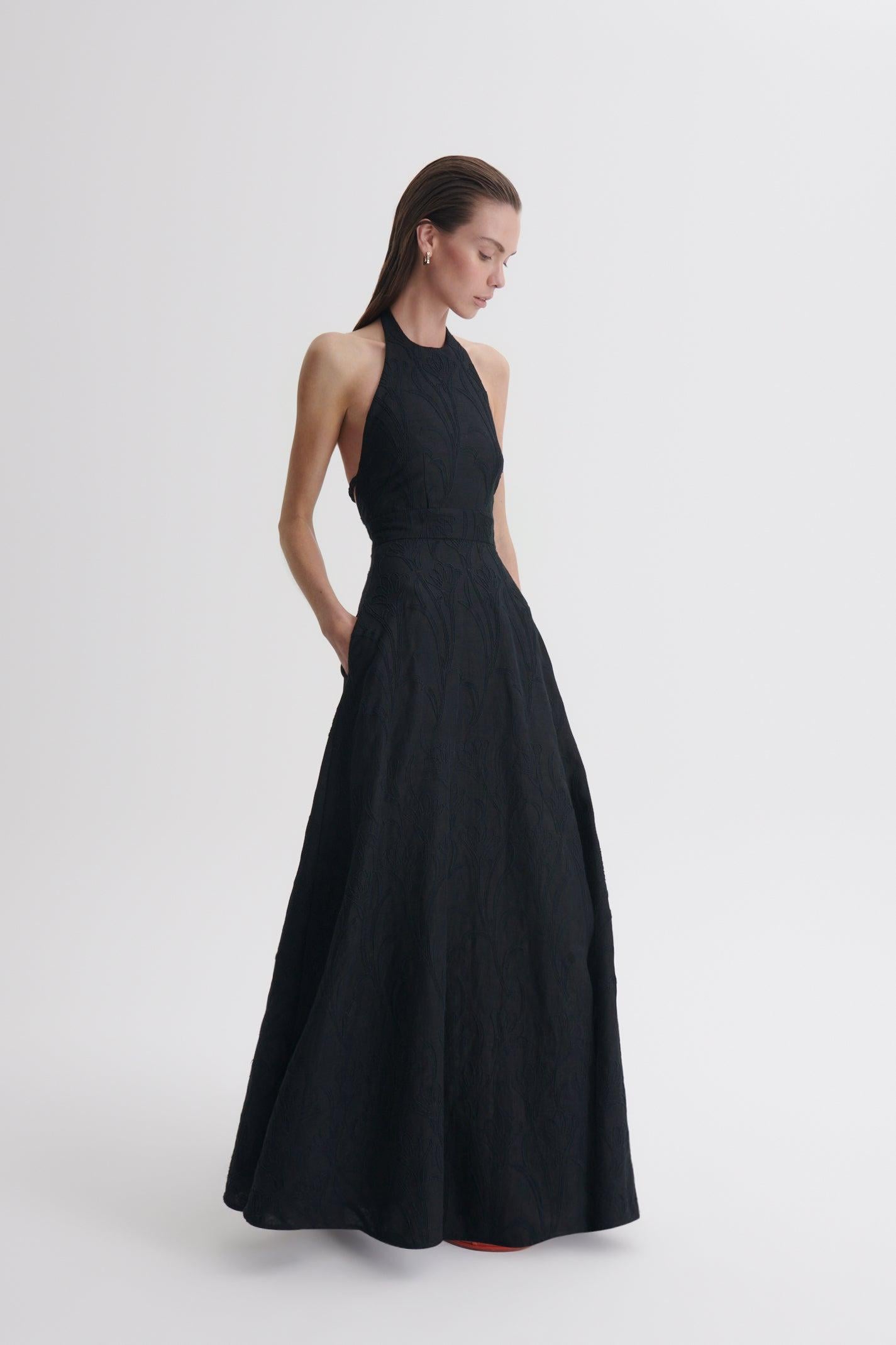 Scanlan Theodore Cornelli Halter Dress in Black | Lyst