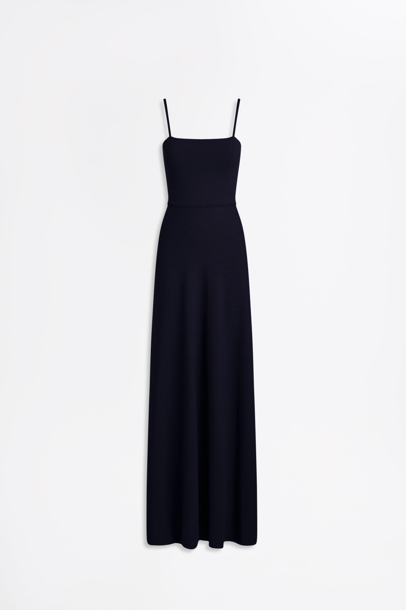 Scanlan Theodore Crepe Knit Square Neck Sft Dress in Blue | Lyst