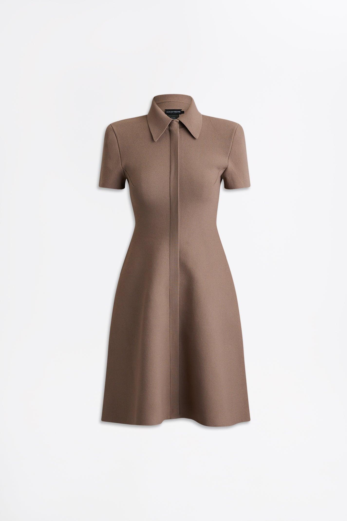 green pencil dress with sleeves Scanlan Theodore Twist Front Dress Pencil Lightweight STRETCH – Naked Pear main image 0