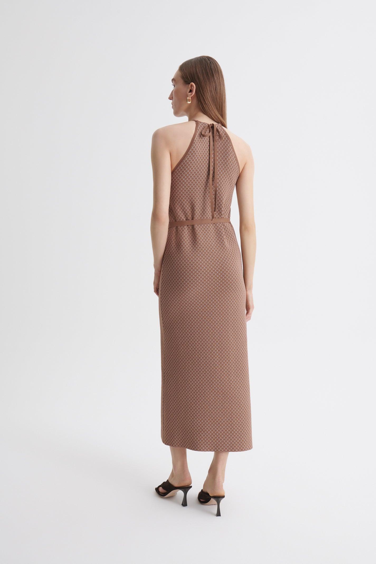 Scanlan Theodore Crepe Knit Jacquard Dress | Lyst
