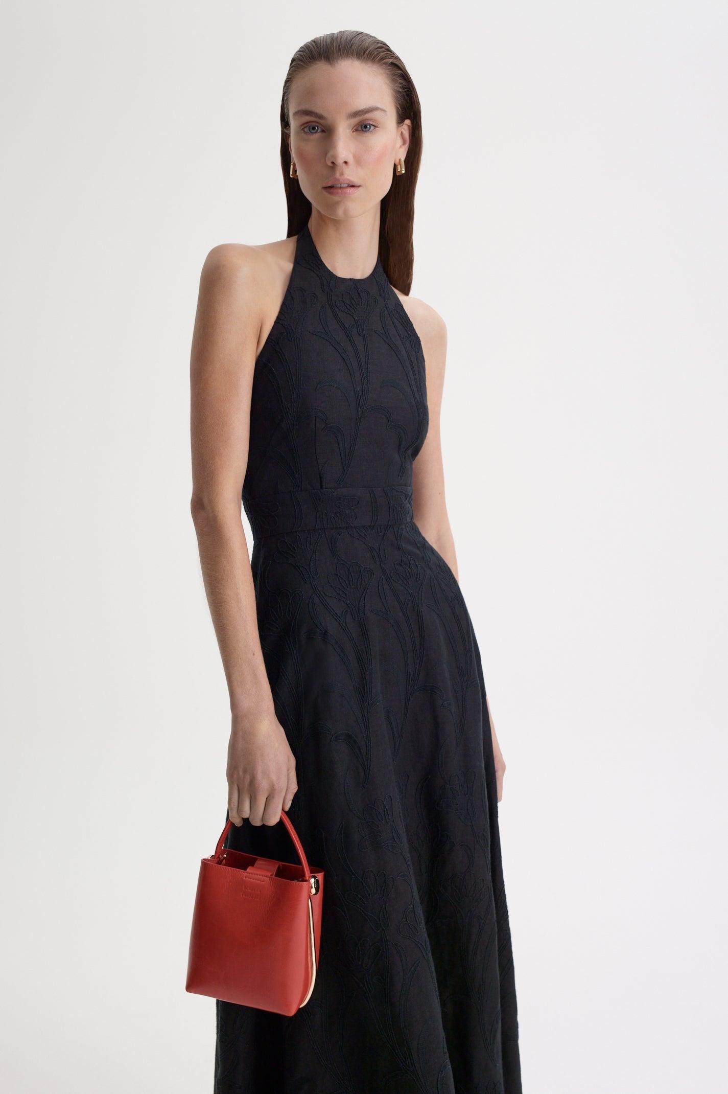 Scanlan Theodore Cornelli Halter Dress in Black | Lyst