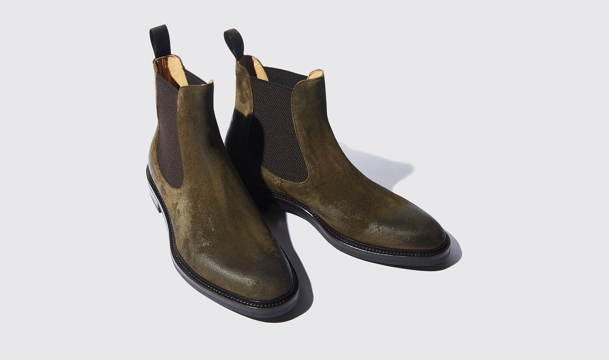 hunter green suede boots