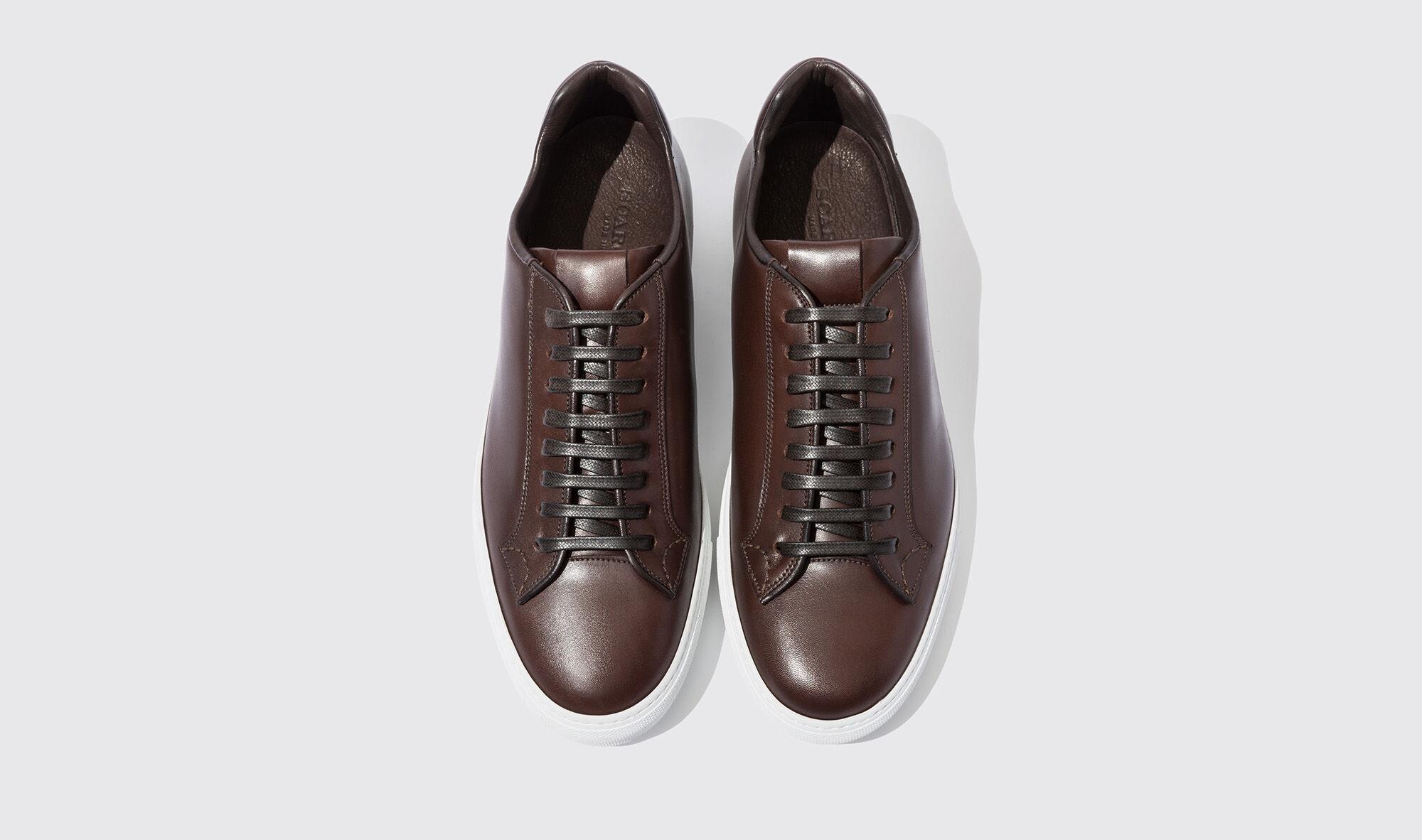 mens burgundy leather sneakers