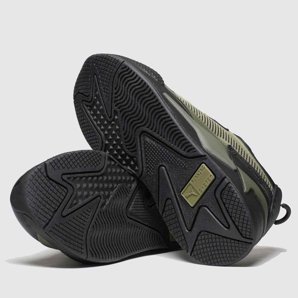 Puma black & top green rs-x winterized trainers
