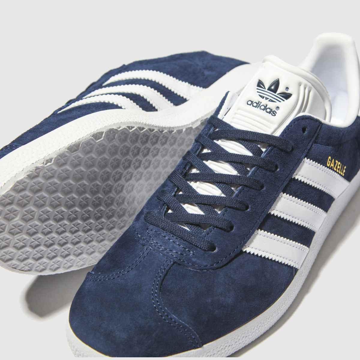adidas Navy \u0026 White Gazelle Trainers in 