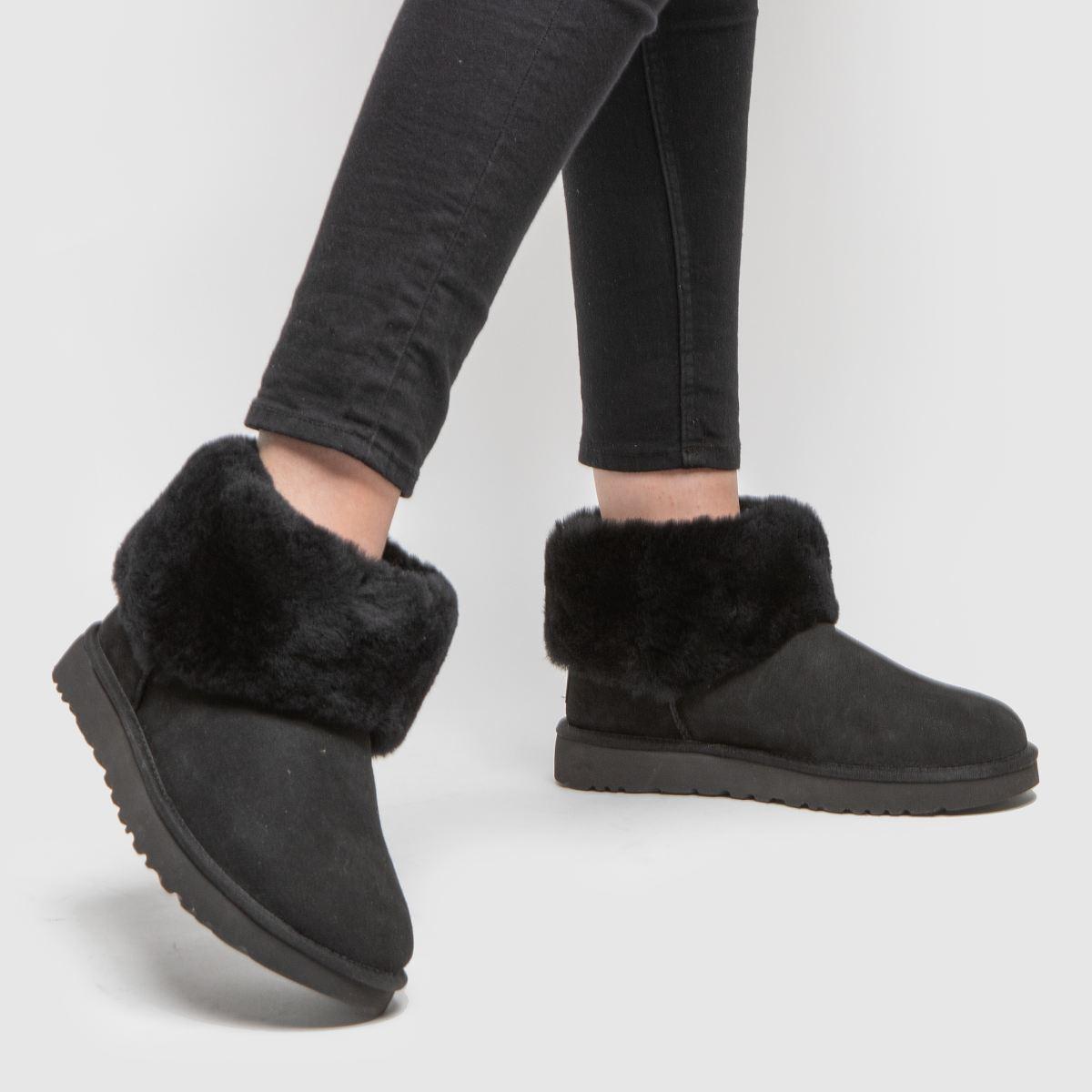 Ugg fluff boots black sales