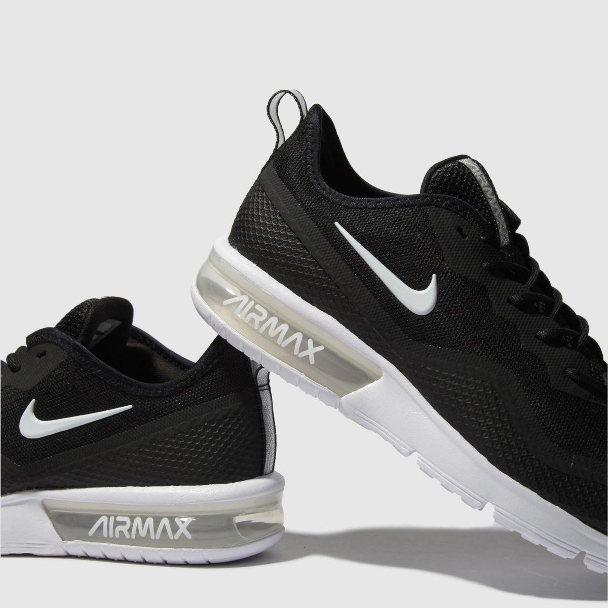 black & white air max sequent 4.5 trainers