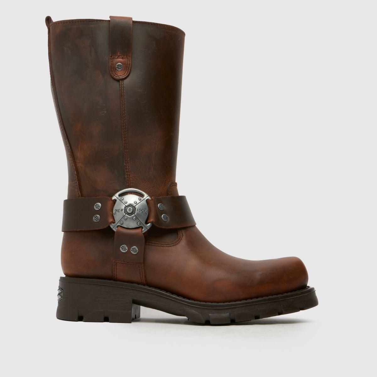 New Rock High Biker Boots in Brown | Lyst UK