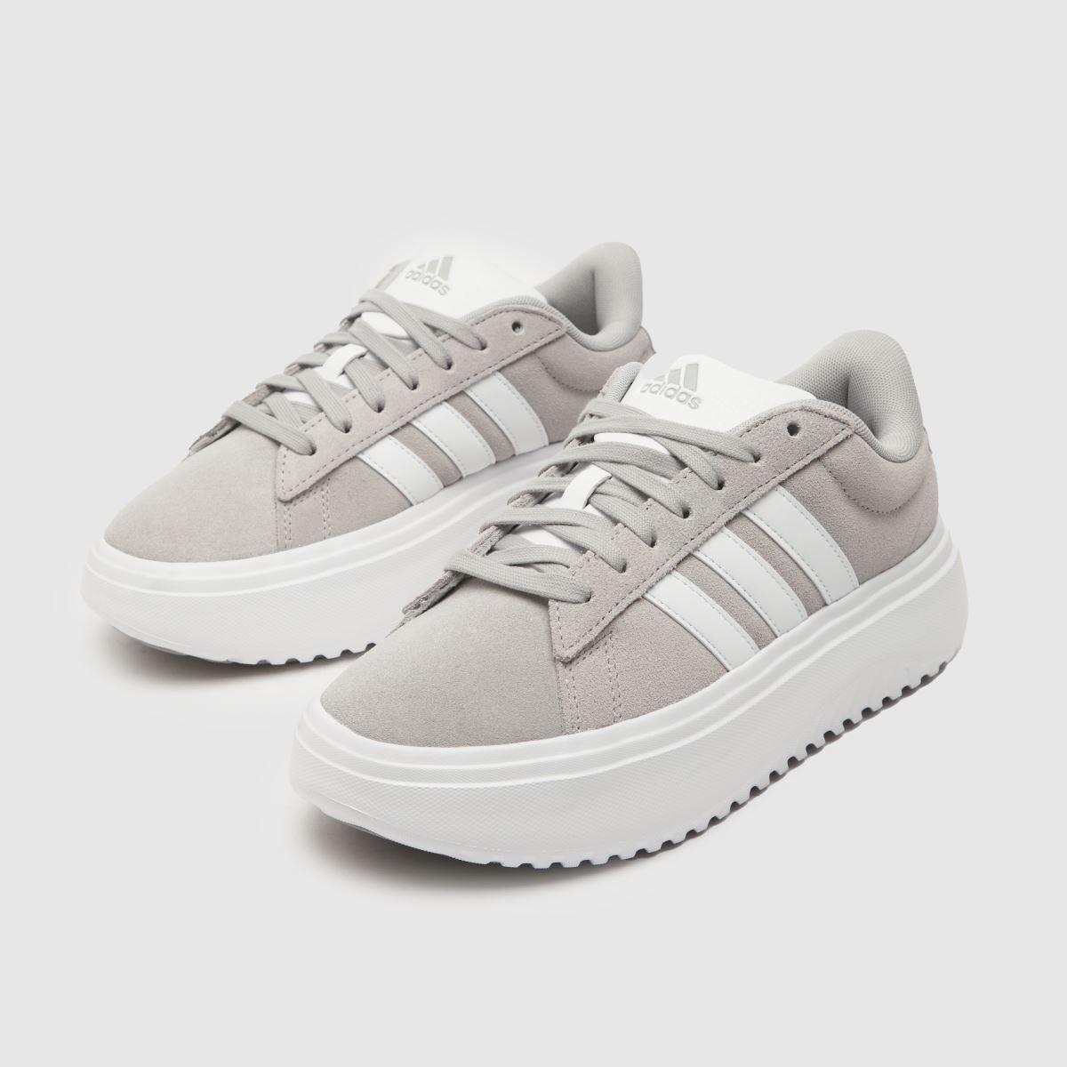 adidas gazelle silver green womens Topping Double Strap Platform Sneakers
