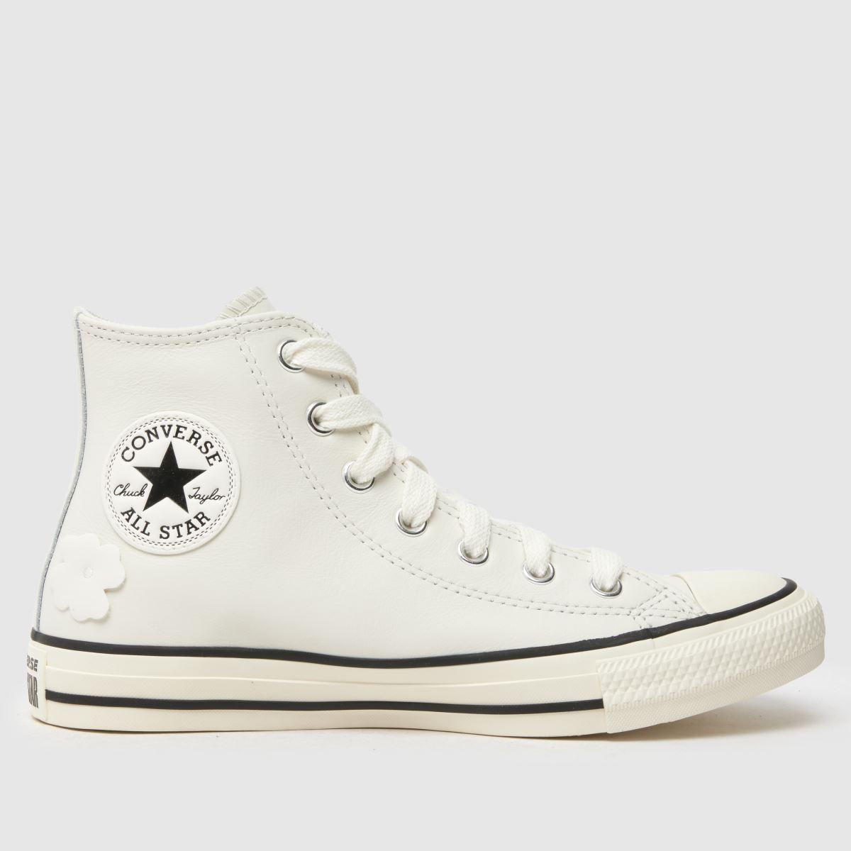 Converse all star white leather high tops best sale