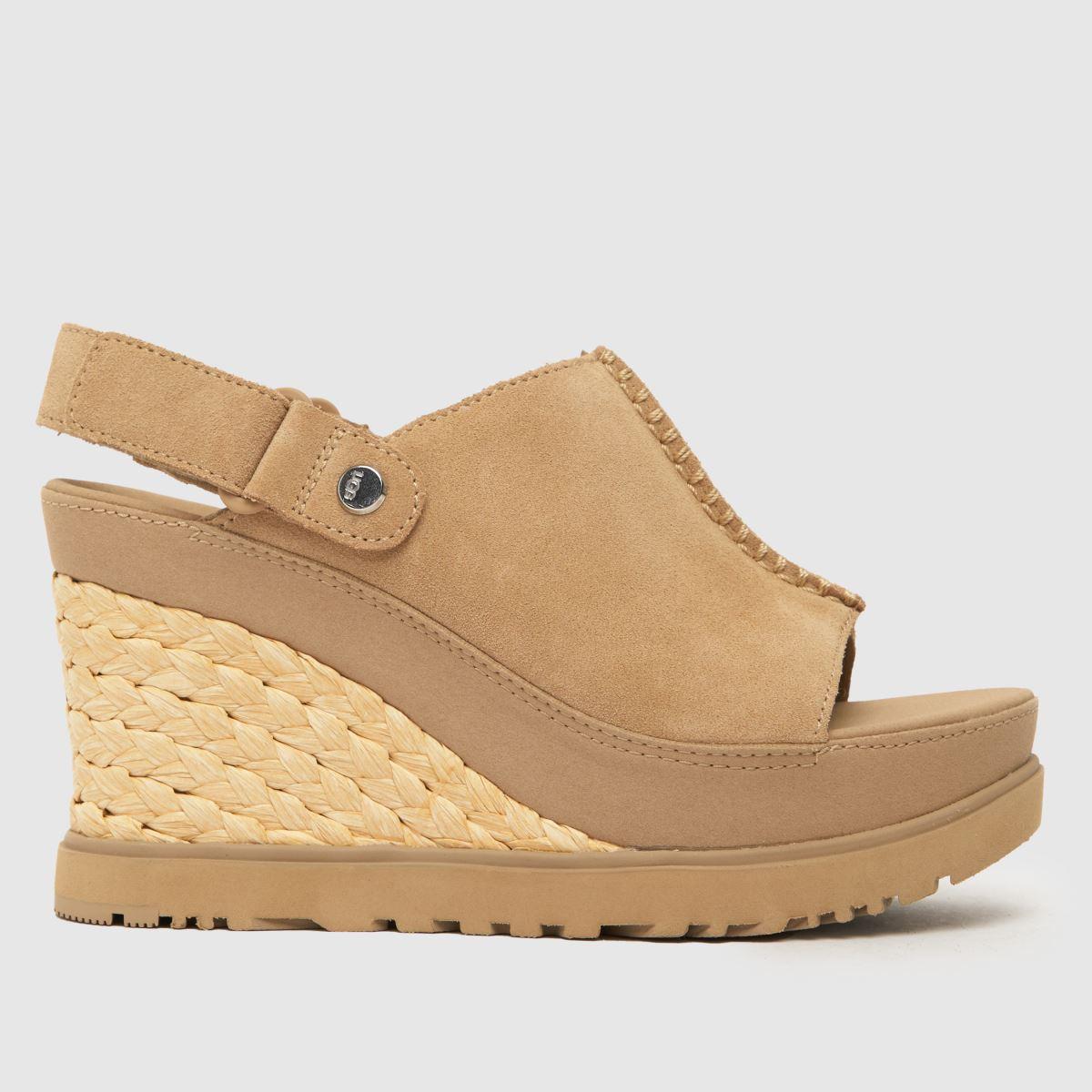 Wedge Ugg High Heel Shoes UGG Abbot Wedge High Heels In Natural