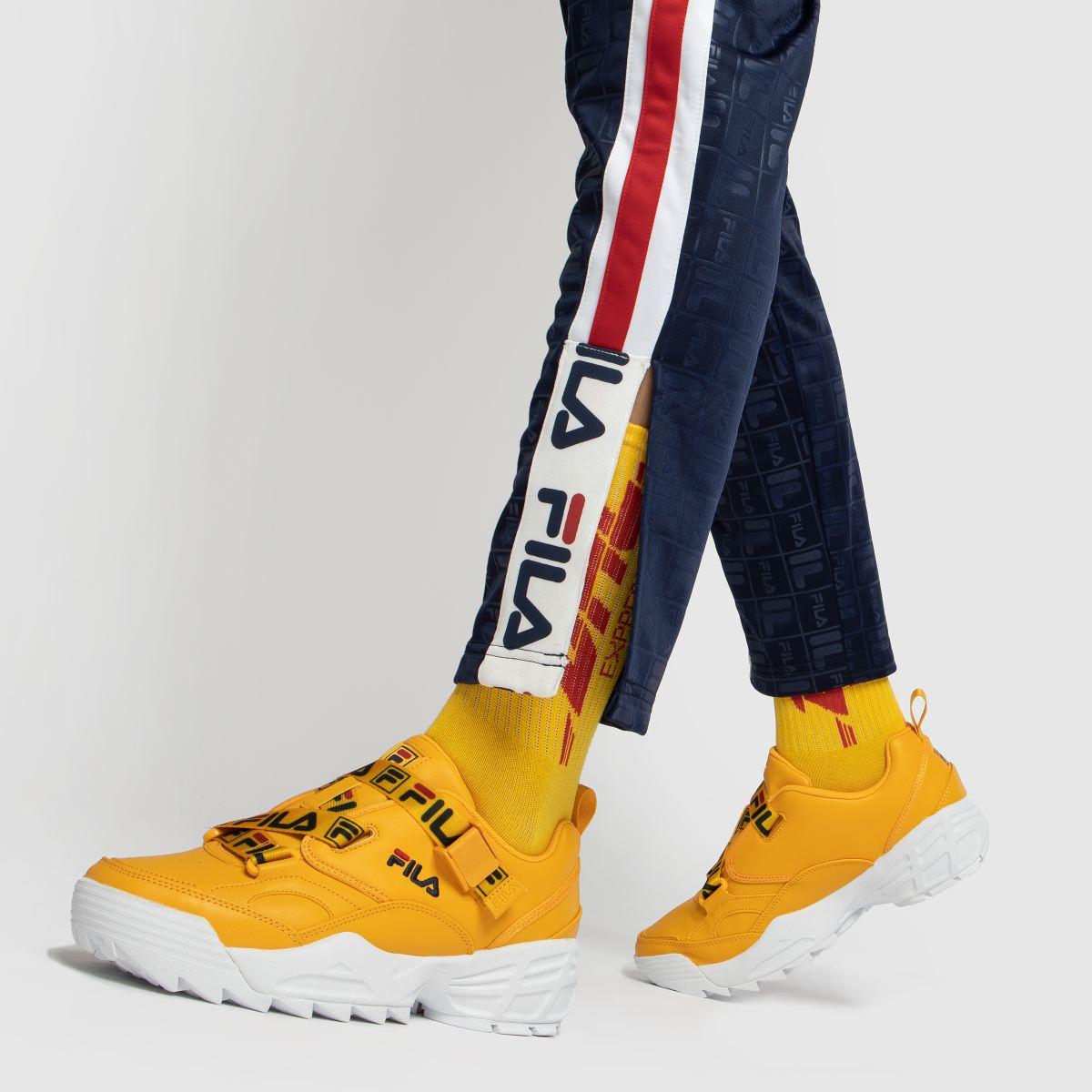 yellow fila trainers