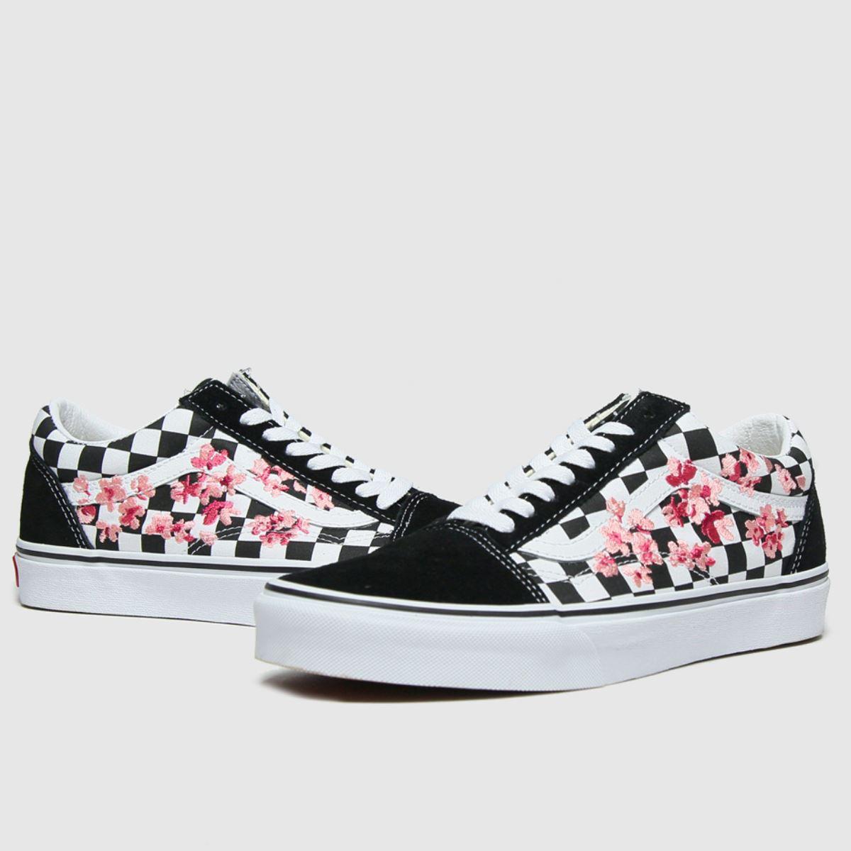 Checkerboard vans old skool pink hot sale